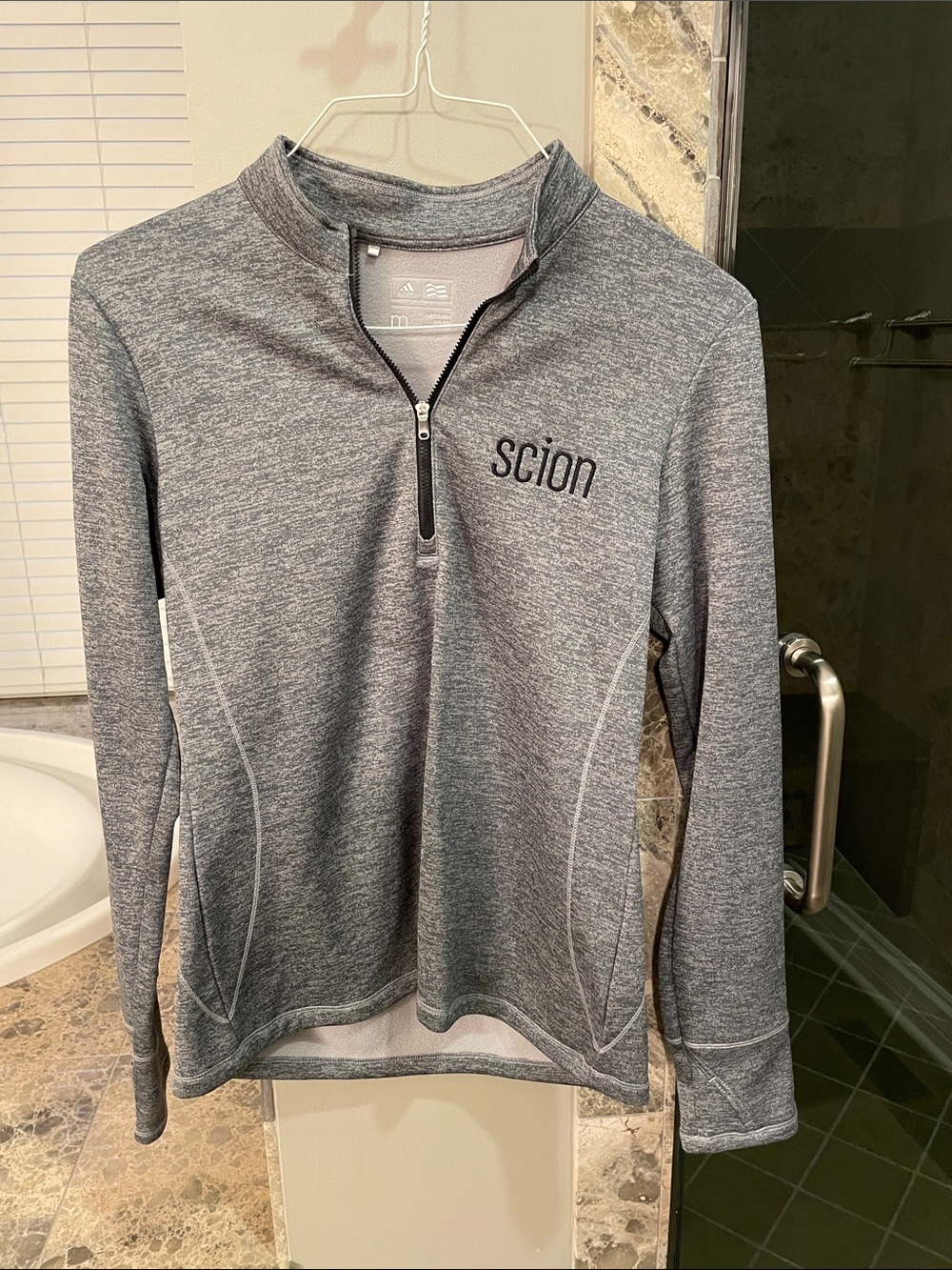 adidas Gray golf zip-up fleece Jacket with Scion Logo